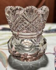 Antique Higgins & Seiter Cut Crystal Clear Glass Toothpick Holder ABP 1899 picture