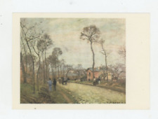 Vintage Postcard ART    PISSARRO-1870  THE ROAD AT THE LOUVRE, PARIS   UNPOSTED picture