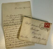 1901 Brooklyn NY Handwritten Letter Correspondence  Family picture