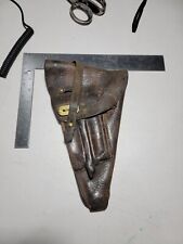 O WWII Military Swedish crown Husqvarna Lahti Pistol Brown Leather Holster M40  picture
