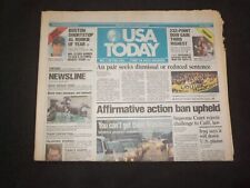 1997 NOVEMBER 4 USA TODAY NEWSPAPER - AFFIRMATIVE ACTION BAN UPHELD - NP 7884 picture