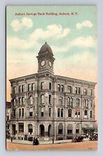Auburn NY- New York, Auburn Savings Bank Building, Antique, Vintage Postcard picture