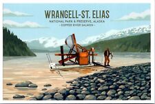 Wrangell St Elias National Park & Preserve Alaska Copper River Salmon postcard picture