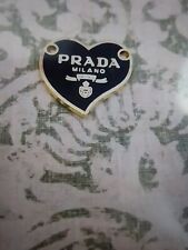 One Prada Logo Heart with trim  gold tone 24mm  Button Pendant Zipperpull picture