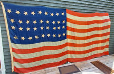 Rarest Pattern American Flag 36 Star Kansas 1865 Sewn 174  X 74