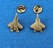 2 Vintage F-22 Raptor Lockheed Martin Boeing USAF Fighter Jet Pins or Tie Tack picture