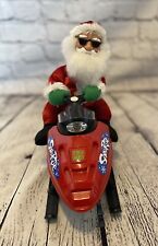 Rare Vintage Animatronic Santa Riding A Snowmobile To Snow Ride Works See Video picture