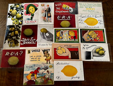 Lot of 18 Antique Postcards with Lemons~Fruit~Anthropomorphic~Comic~Sayings~h972 picture
