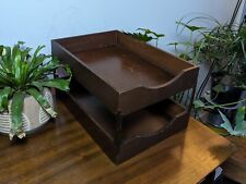 Vtg Retro 1940s/1950s Raylo Equip Co Legal Doc Size Stacking In/Out Box Wood picture