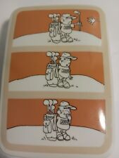 GOLF Funny Cartoon , Vtg porcelain trinket  box Enesco Japan 1975 picture