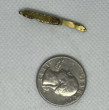 Vintage Miniature Switch Blade Pocket Knife Intercast Brass picture