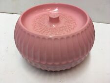 VINTAGE April Showers Dusting Powder Pink Lid Dresser Container FULL picture