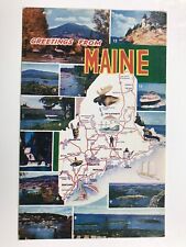 vintage 1962 greetings from Maine post card picture