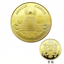 Freemason Masonic Coin US Dollar Plated Gold Collection Aall-seeing eye picture