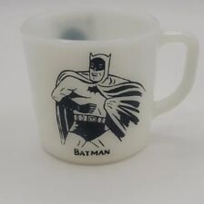 VINTAGE 1966 BATMAN WESTFIELD MILK GLASS CUP MUG DC COMICS ANTIQUE SUPER COOL picture