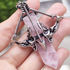 Natural Stone Crystal Quartz Arrow Pendant Love Energy Reiki Healing Amulet picture