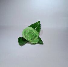 Herend Figurines Handpainted Porcelain Green Rose  On Leaves. picture
