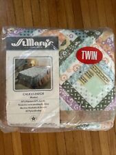 Vintage Fieldcrest St. Mary's Blanket Calico Patch Poly Acrylic New Twin picture