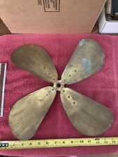 Rare Antique 4 blade 16 inch Brass Fan Blade for restoration or repair projects picture