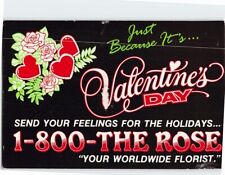 Postcard Just Because Its... Valentines Day 1 800 The Rose picture
