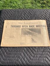 July 29, 1935 The Saratogian Newspaper “Throngs Open Race Meeting” *RARE* picture
