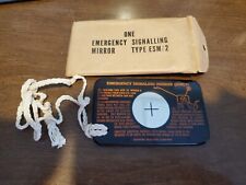 Vintage EMERGENCY SIGNALLING MIRROR (ESM/2) General Electric WWII w Envelope NOS picture