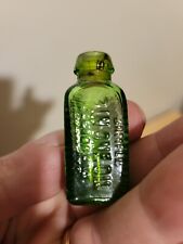 Scarce Sample Size Three In One Oil Bottle Emerald Green  2