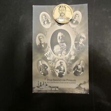 Postcard of Prinz Heinrich von Preussen & a  Prince Henry of Germany Button Pin picture