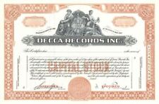 Decca Records, Inc. - Specimen Stock Certificate - Specimen Stocks & Bonds picture