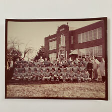 Vintage Press Photograph Boy’s School Football Team 70s Children Fall Sports picture