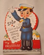 Ain't No Law Against Asking Vintage A-meri-card Valentine Lil Officer Mechanical picture