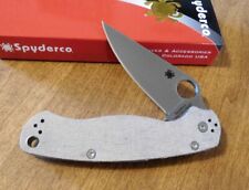 SPYDERCO New 81MPCW2 Brown G-10 Para Military 2 Plain Cruwear Blade Knife/Knives picture