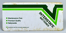 Vtg Interstate Batteries Metal Rack Topper Sign Original Car Battery Advertising picture