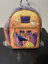 Beauty and the beast loungefly backpack And  Wallet New With Tags picture