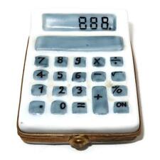 Limoges, France, Peint Main, Hand Calculator Trinket Box, 1 7/8