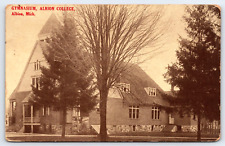 Original Old Vintage Postcard Albion College Gymnasium Albion Michigan USA 1913 picture
