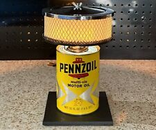Authentic Pennzoil Multi-VIS Oil Can Lamp with Chrome Air Cleaner Shade picture