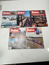 Trains Magazine 5 pc Lot Railroad 1984 March-July.The Magazine Of Railroads. picture