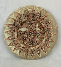 Vintage Copper Decorative Wall Plate Vintage Erzincanlilar Hand Etched Turkish picture