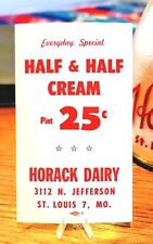 Vintage Print Advertising Ephemera Horack Dairy Company New Old Stock 1950's  picture