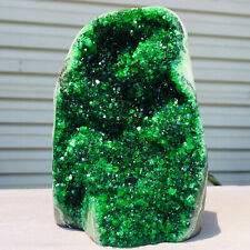 2.29lb New Find green geode quartz cluster crystal Cathedrals specimen Healing picture