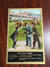Antique Postcard Horse Racehorse Derby Rare Track Circa 1910 Gold picture