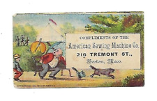 c1890 Victorian Trade Card American Sewing Machine Co. Boston, Mass picture