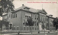 ILLINOIS PHOTO POSTCARD: LINCOLN HIGH SCHOOL, BEARDSTOWN, IL picture