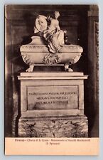 Florence Church Of Holy Cross Monument To Niccolò Machiavelli VINTAGE Postcard picture