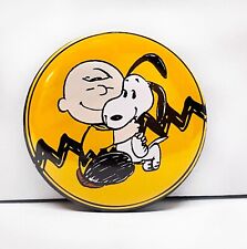 Charlie Brown and Snoopy Hug Button Pin Charlie & Snoopy From Peanuts Gang New picture