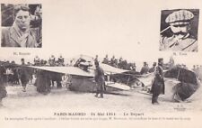 CPA AVIATION Air Race PARIS - MADRID Monoplan TRAIN after the Accident 1911 picture