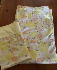 Vintage Springmaid Wondercale Double Flat & Sheet & Pillow Case Flowers USA Made picture