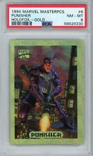 1994 Marvel Masterpieces Holofoil 6 Punisher Gold  PSA 8 picture