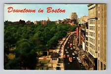 Boston MA-Massachusetts, Birds Eye Downtown Boston, Antique Vintage Postcard picture